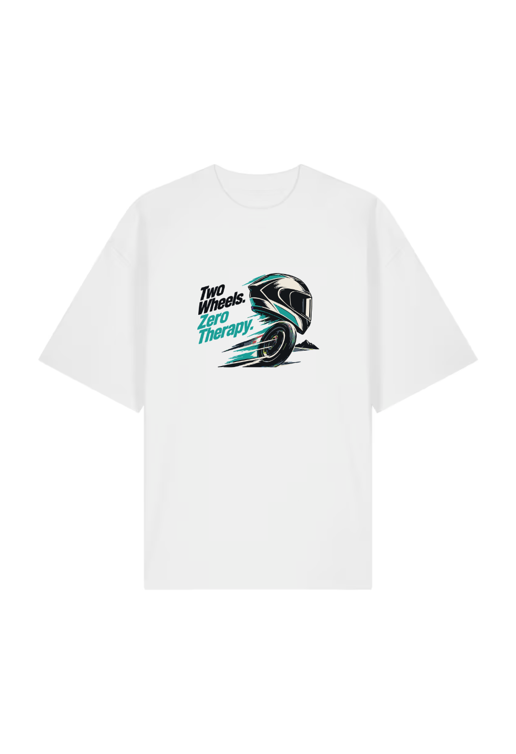 Tricou Oversized Premium Barbat Two Wheels