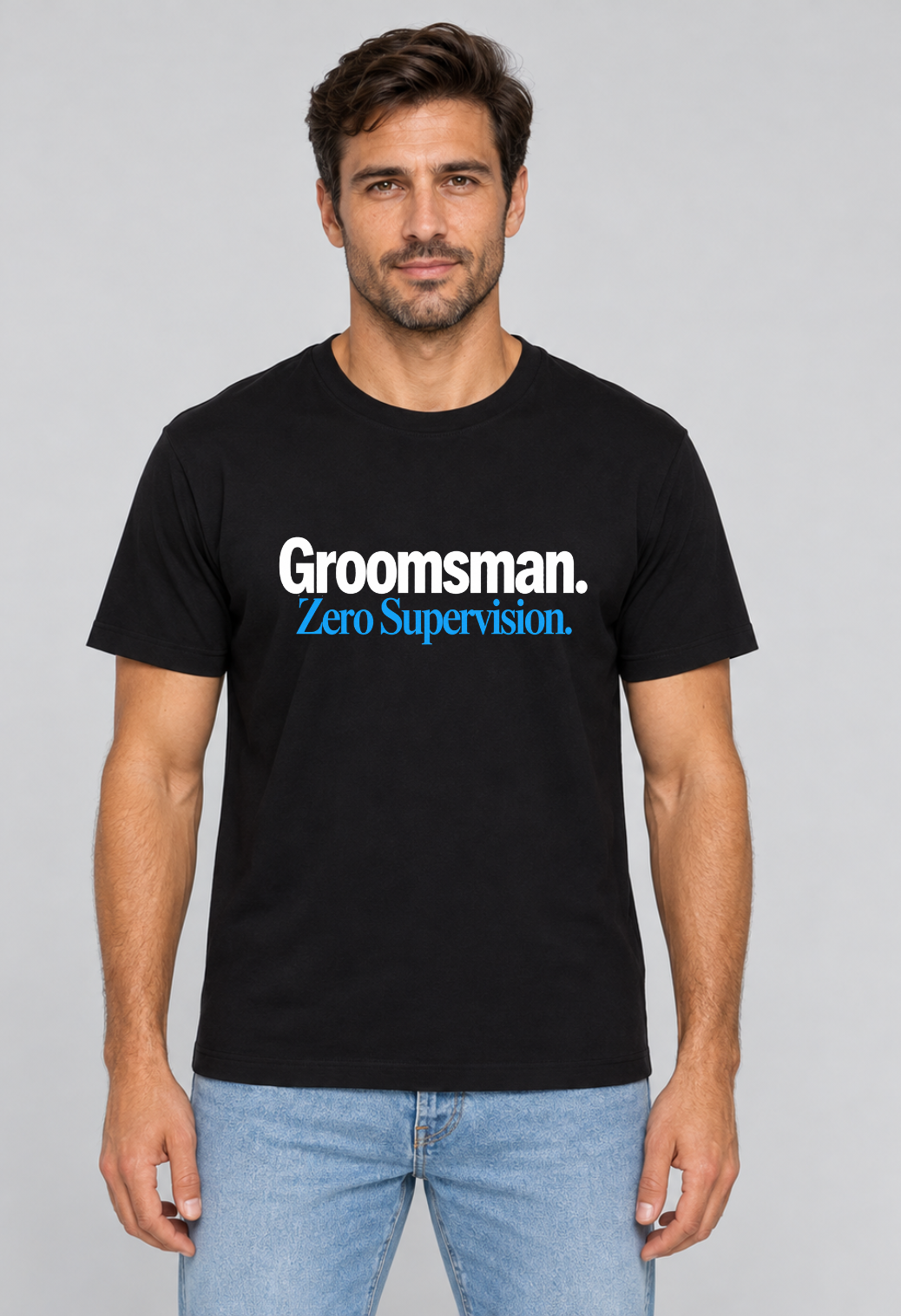Tricou Basic Barbat Groomsman. Zero Supervision