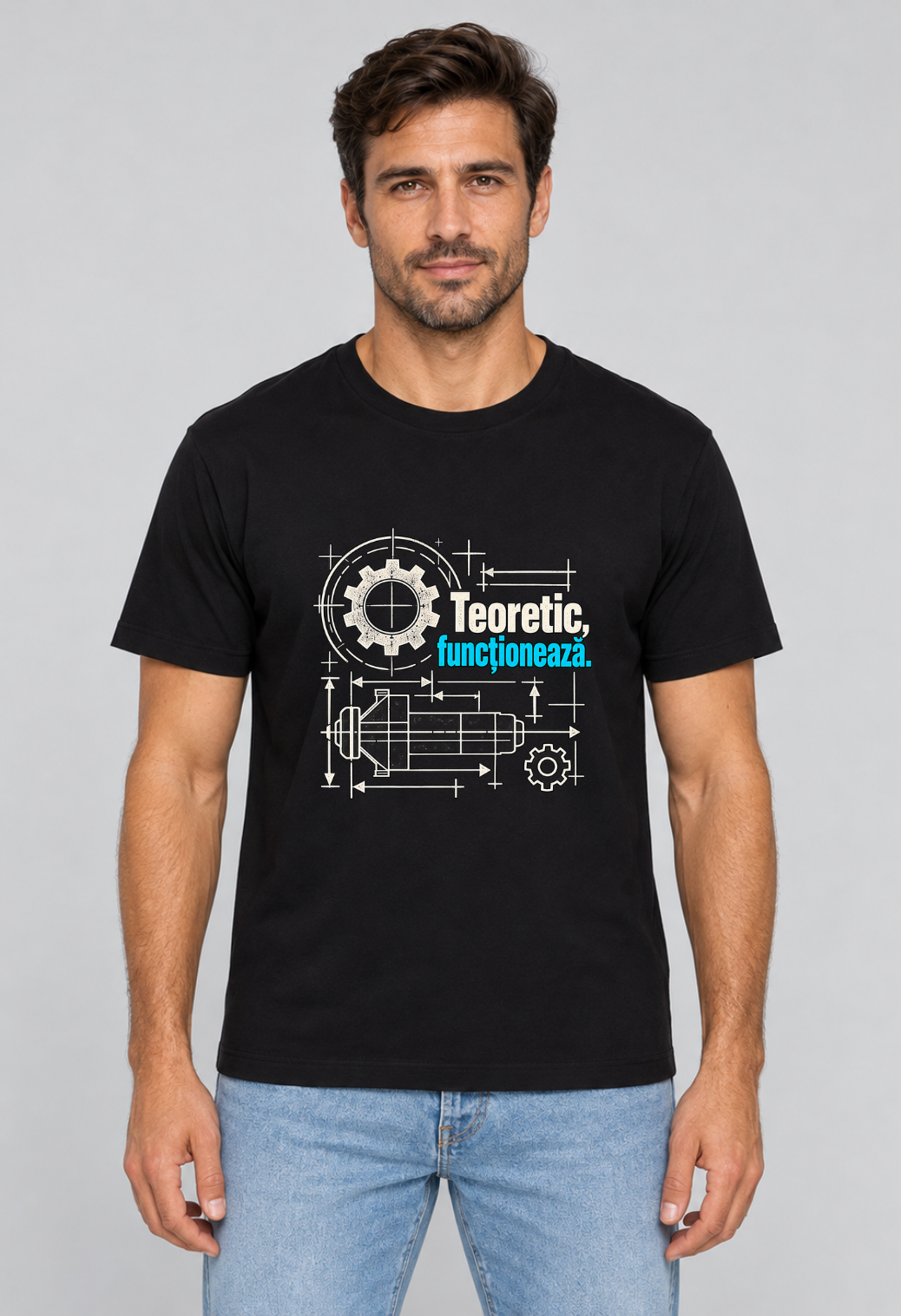 Tricou Basic Barbat Teoretic functioneaza