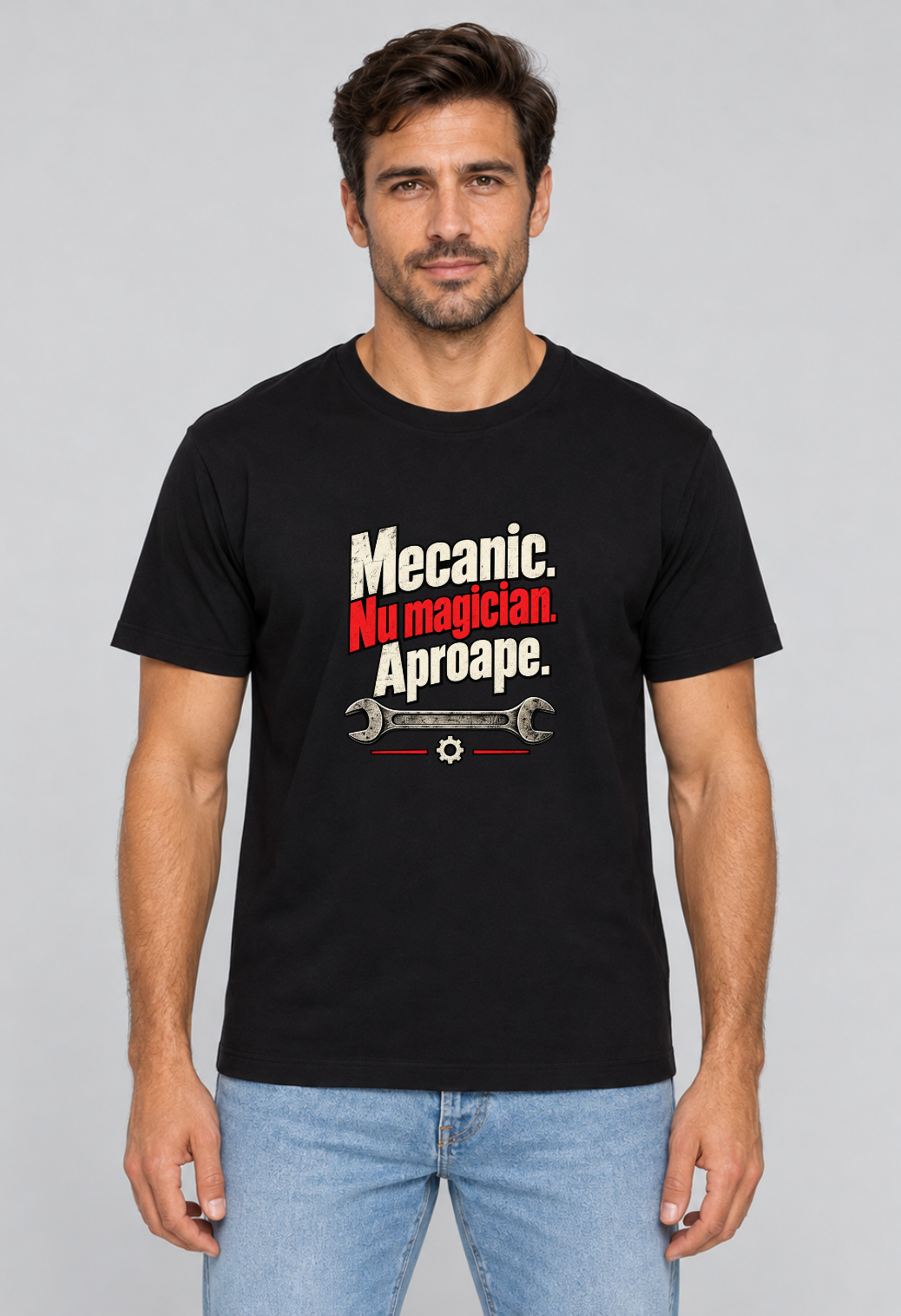 Tricou Basic Barbat Mecanic. Nu magician.