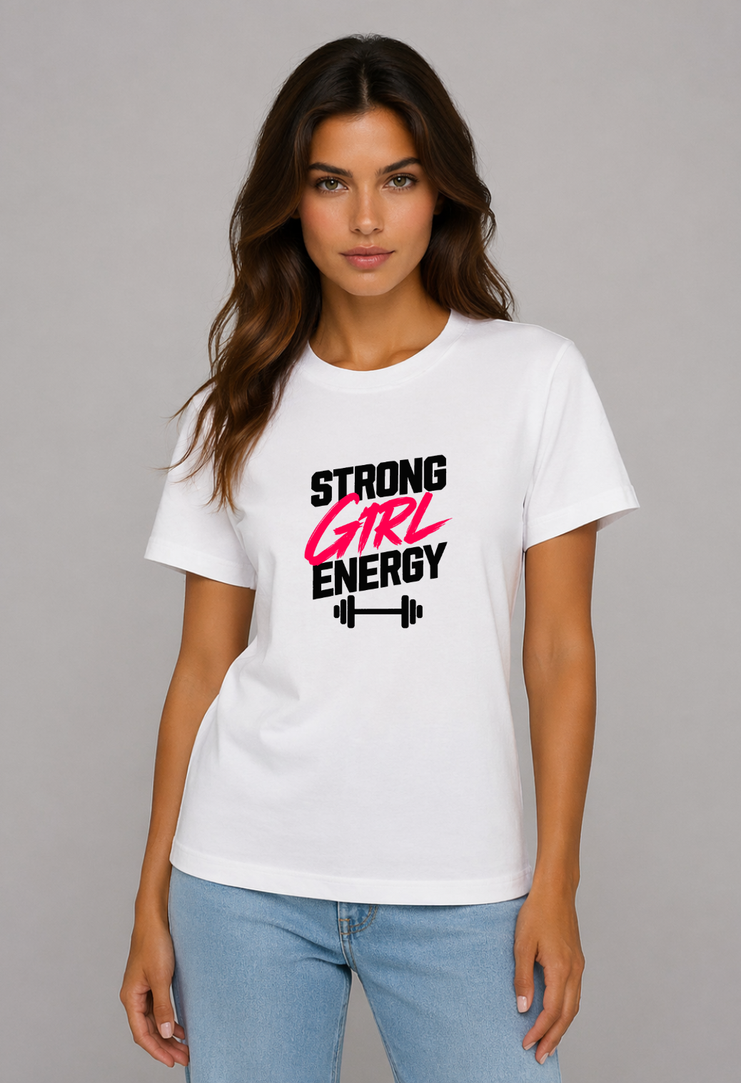 Tricou Basic Dama Strong Girl Energy