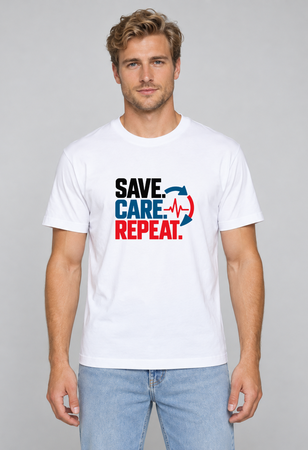Tricou Basic Barbat Save. Care. Repeat