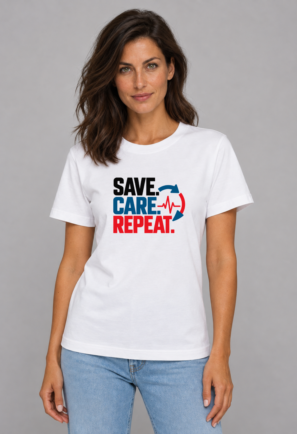 Tricou Basic Dama Save. Care. Repeat