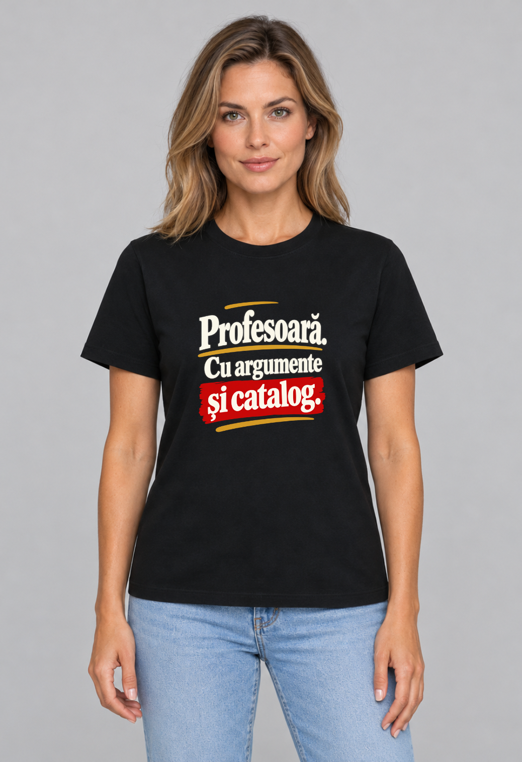 Tricou Basic Dama Profesoara cu argumente si catalog