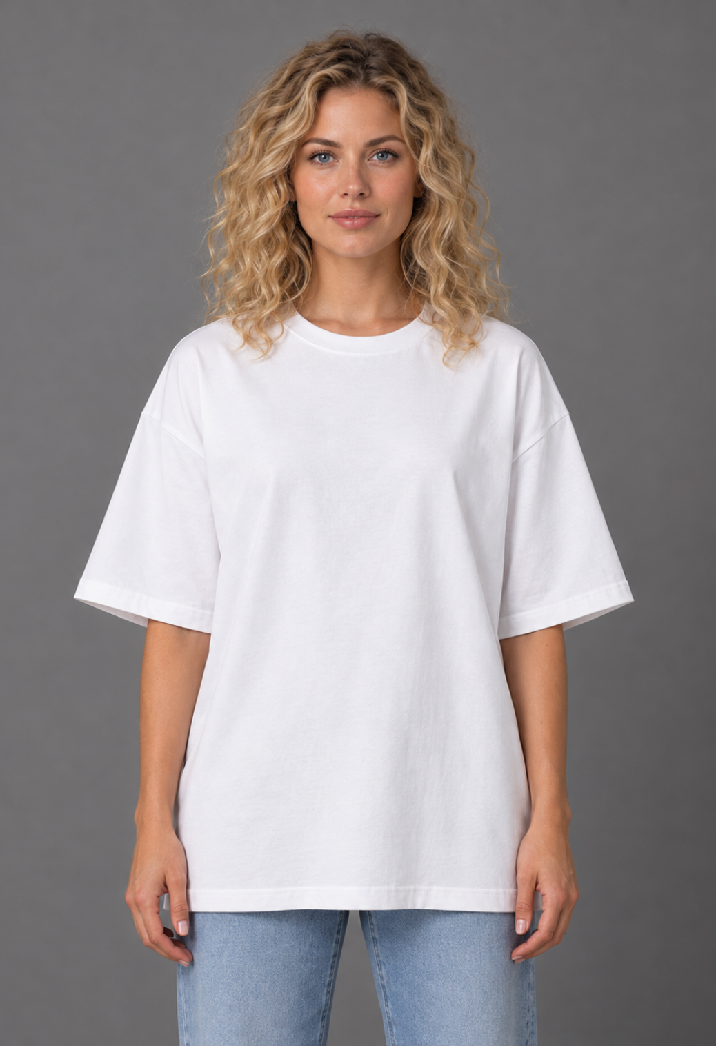Tricou Oversized Premium Alb Dama