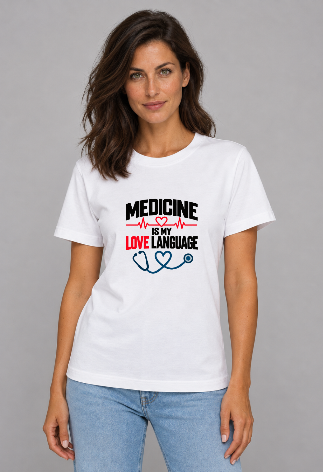 Tricou Basic Dama Medicine is my love language