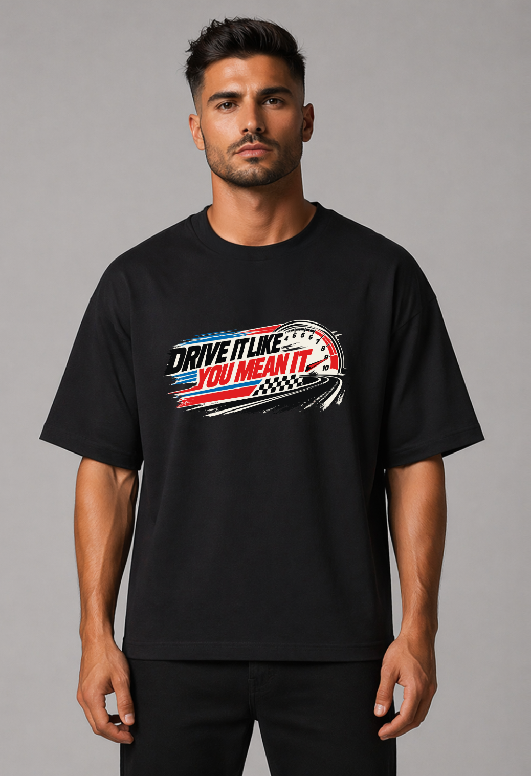 Tricou Oversized Premium Barbat Drive It