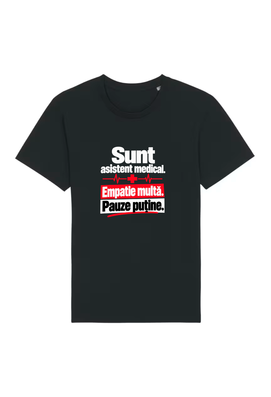 Tricou Basic Barbat Empatie multa. Pauze putine.