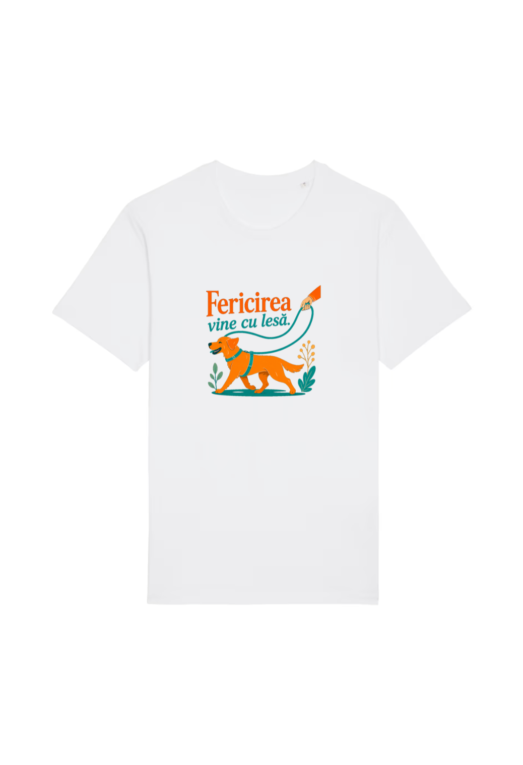Tricou Basic Dama Fericirea vine cu lesa