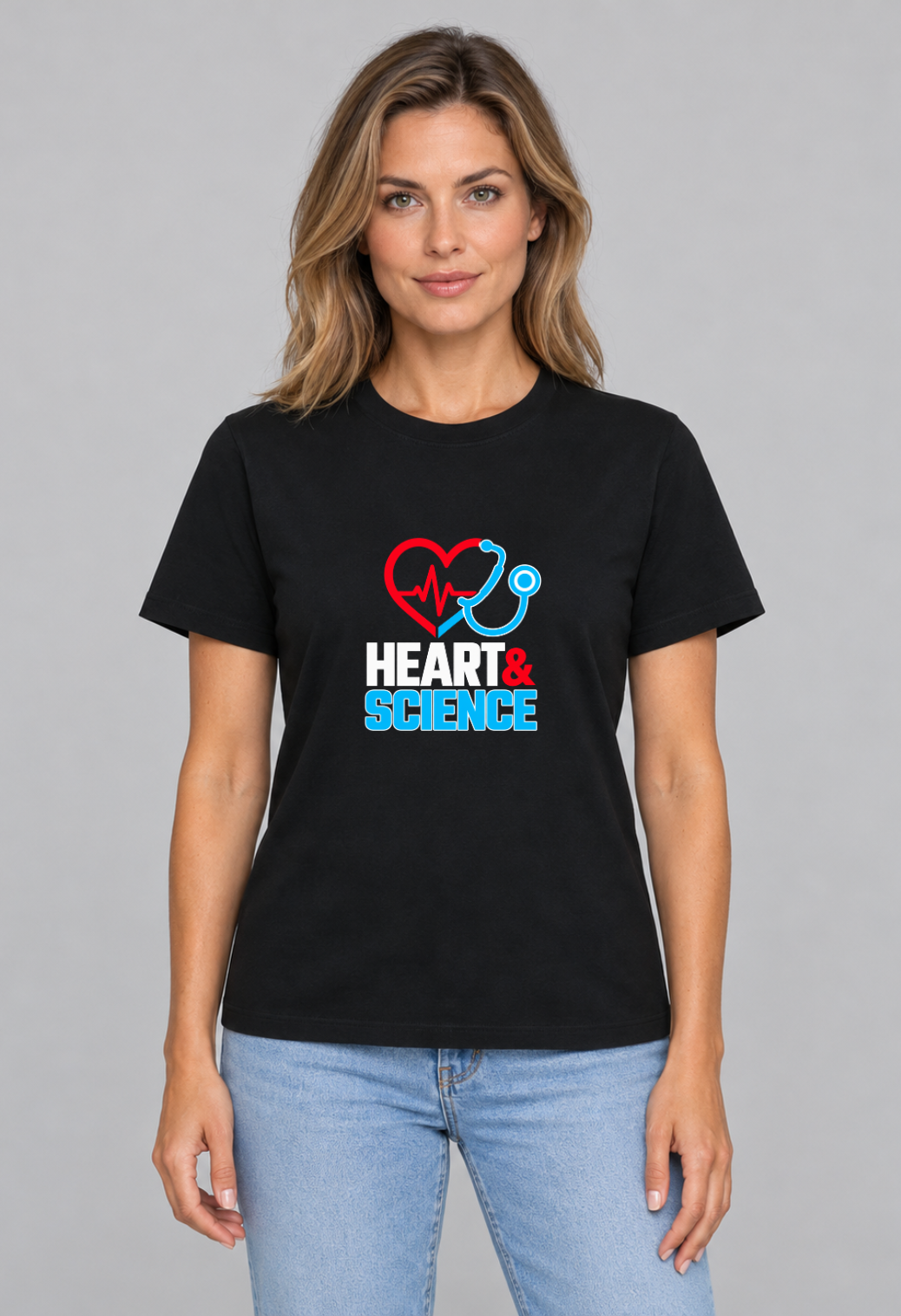 Tricou Basic Dama Heart & Science