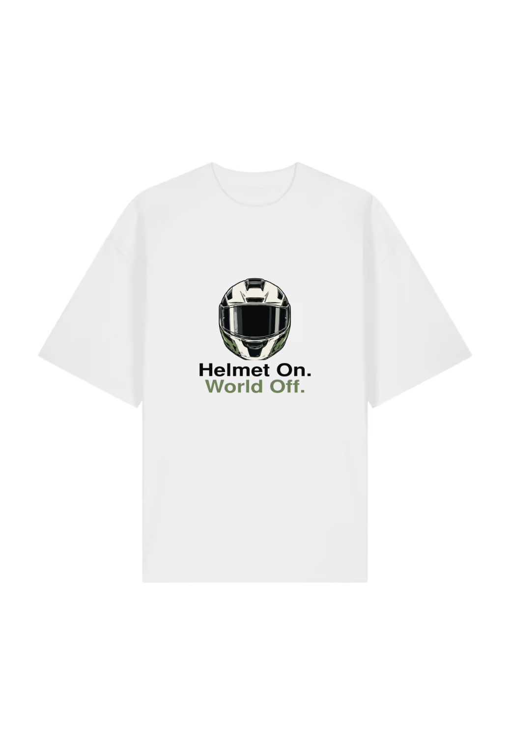 Tricou Oversized Premium Barbat Helmet On