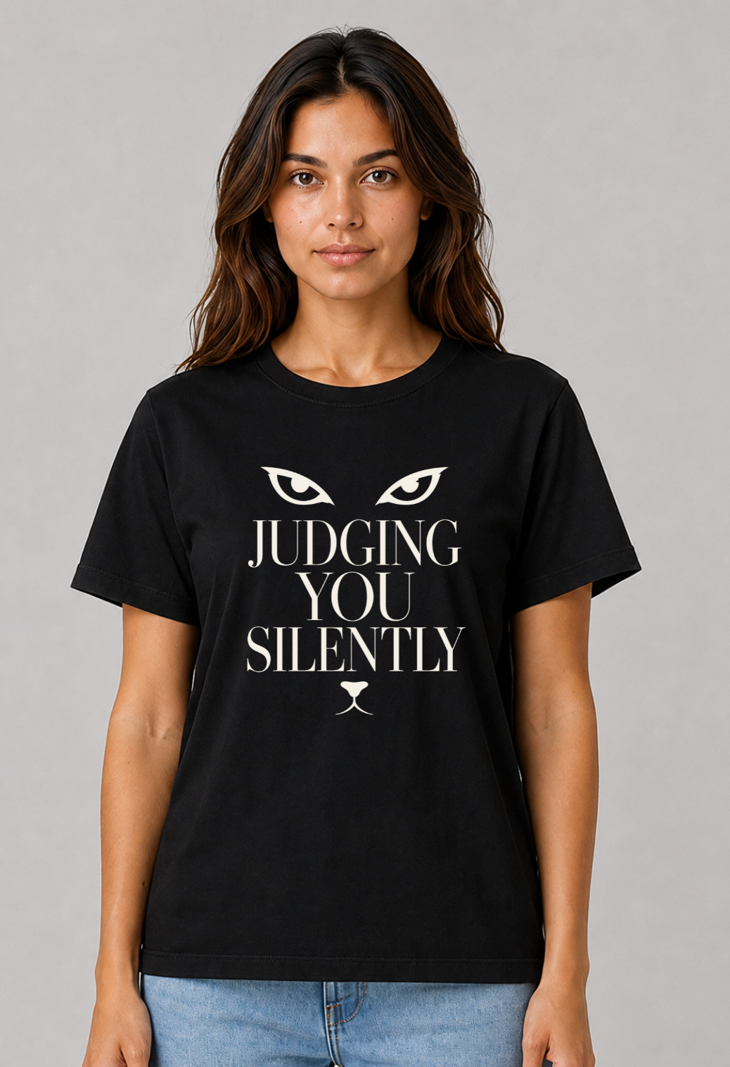 Tricou Basic Dama Judging You Silently