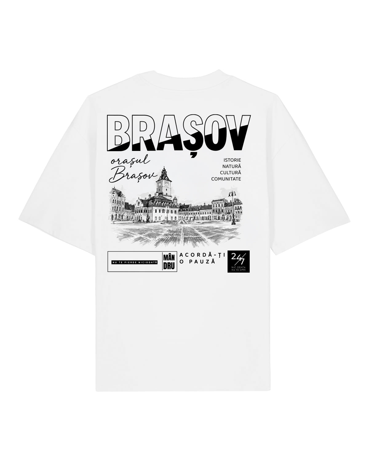 Tricou Oversized Premium Orașul Brașov
