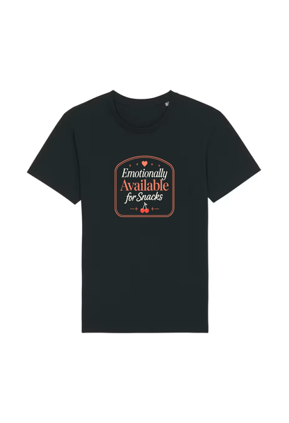 Tricou Basic Dama Emotionally Available for Snacks