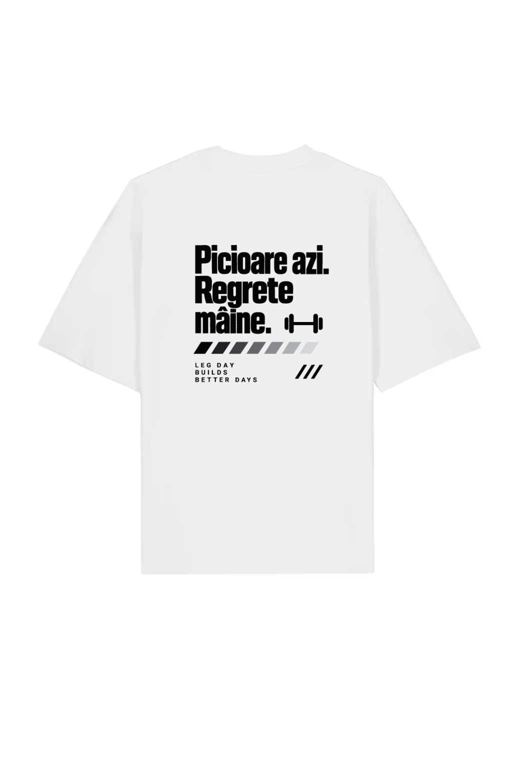 Tricou Oversized Premium Barbat Picioare Azi. Regrete Maine.
