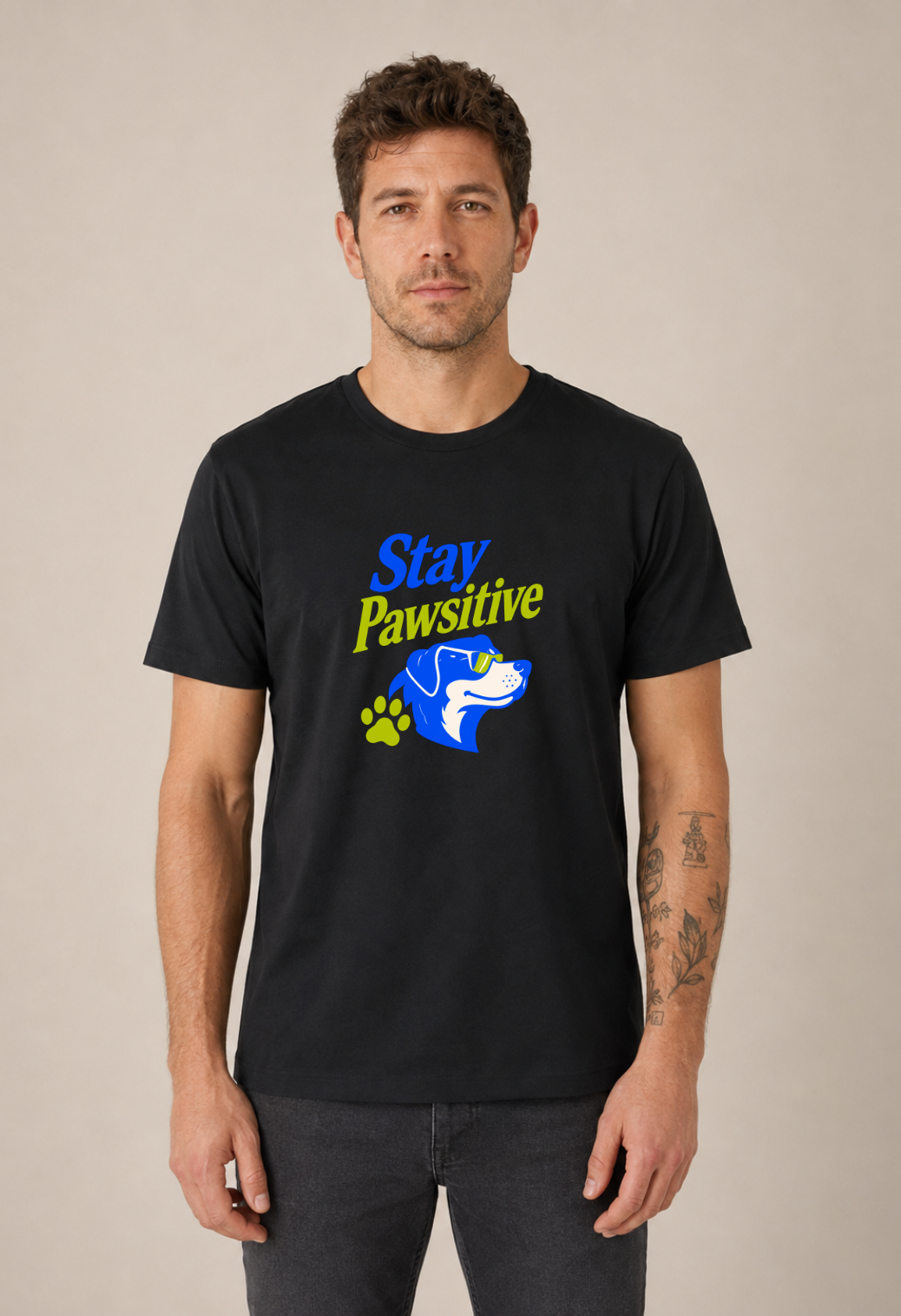 Tricou Basic Barbat Stay Pawsitive