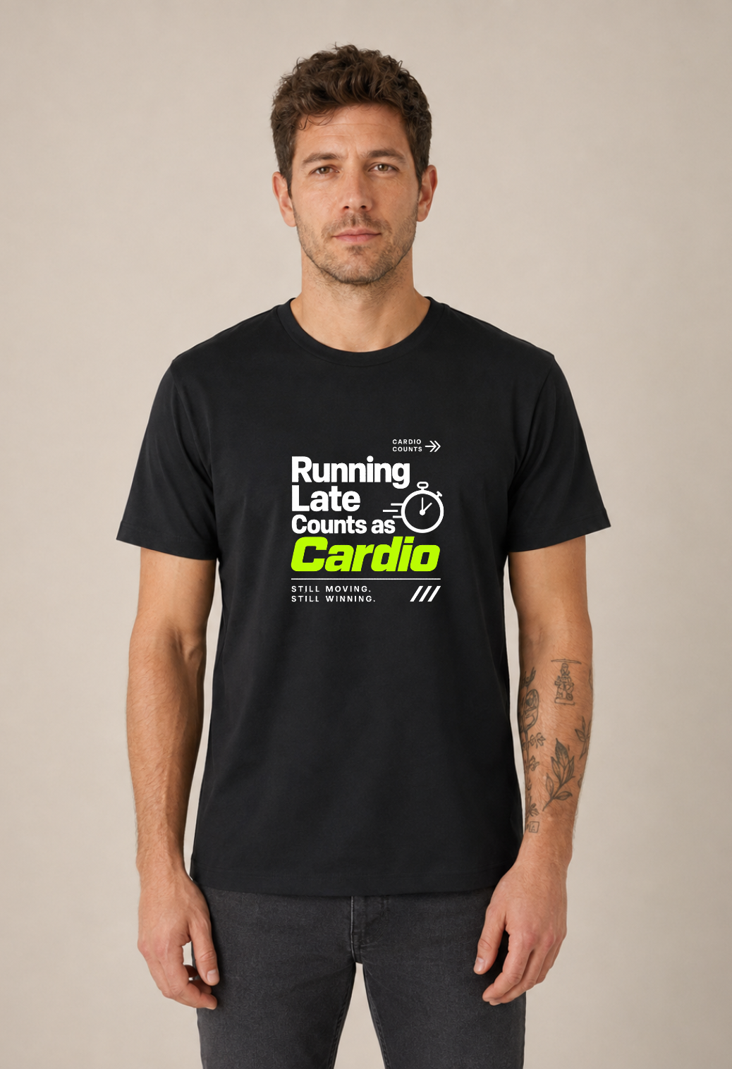 Tricou Basic Barbat Running Late