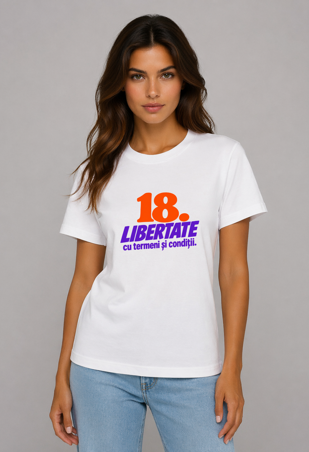 Tricou Basic Dama Libertate cu termeni si conditii.