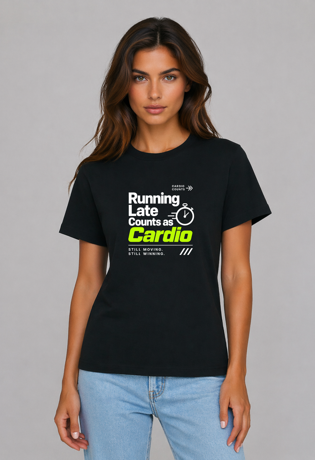 Tricou Basic Dama Running Late