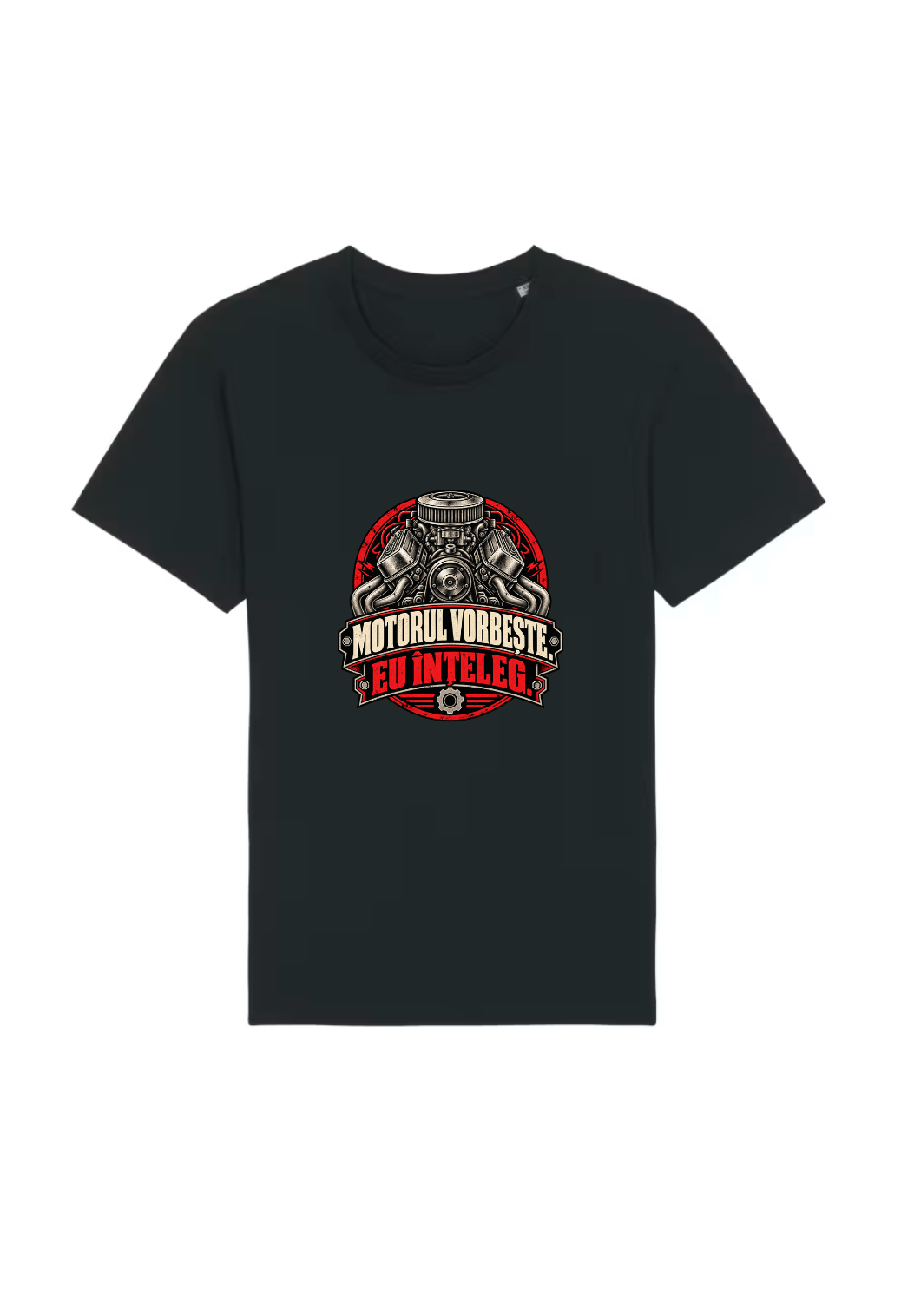 Tricou Basic Barbat Motorul vorbeste. Eu inteleg.