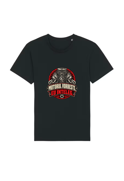 Tricou Basic Barbat Motorul vorbeste. Eu inteleg.