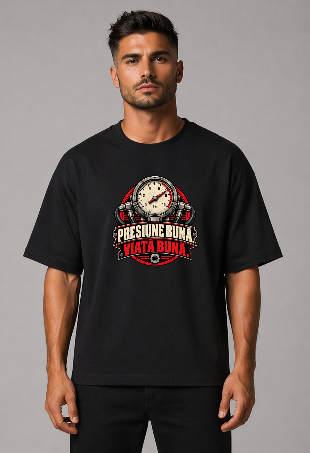 Tricou Oversized Premium Barbati Presiune buna