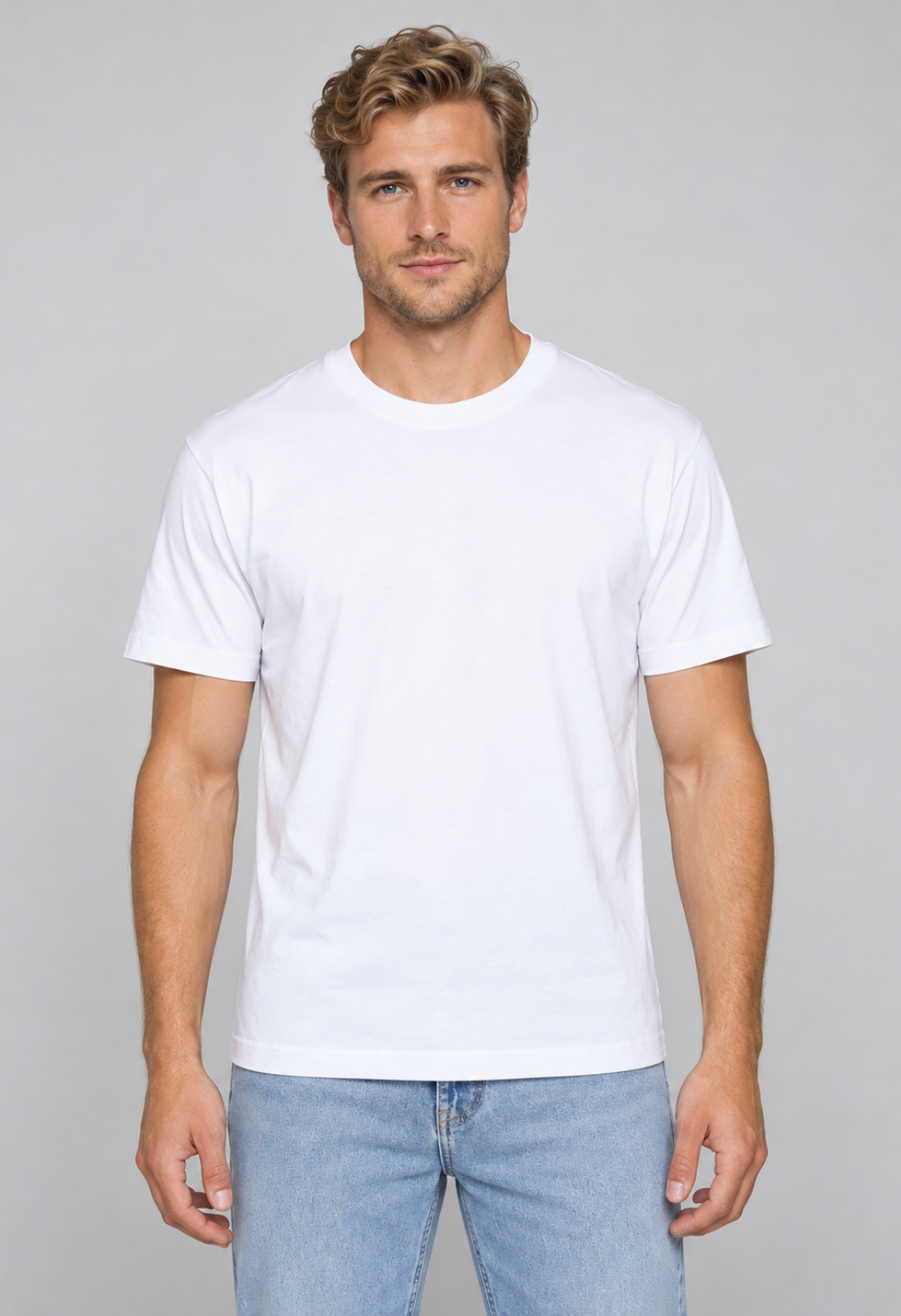 Tricou Basic Alb Barbat
