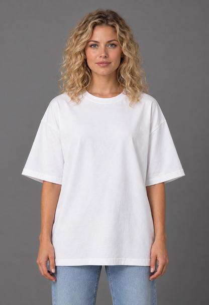 Tricou Oversized Premium Alb Dama