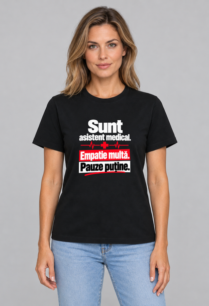 Tricou Basic Dama Empatie multa. Pauze putine.