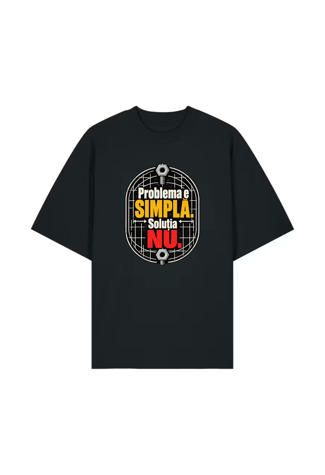 Tricou Oversized Premium Barbat Problema e simpla. Solutia nu