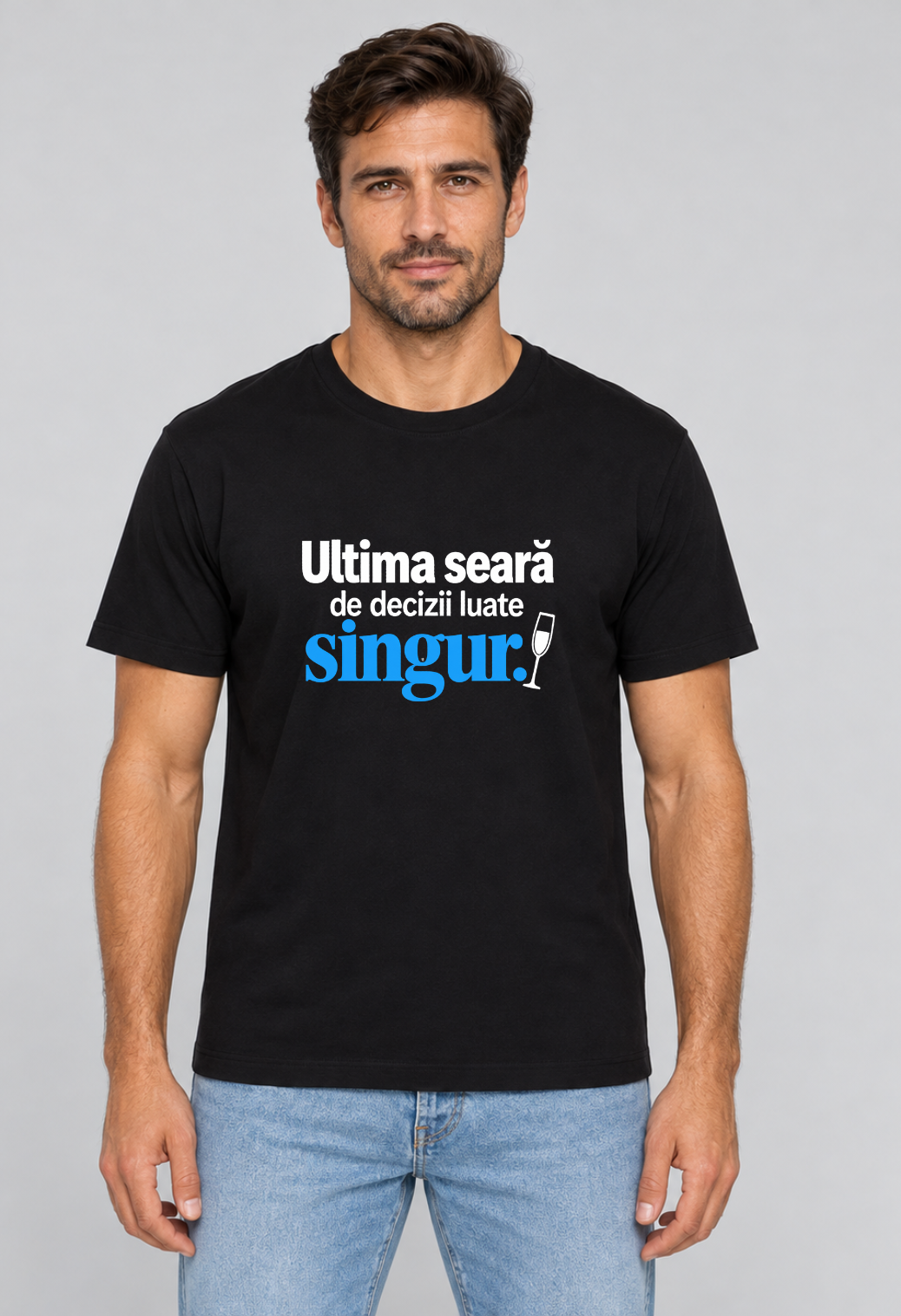 Tricou Basic Barbat Ultima seara singur