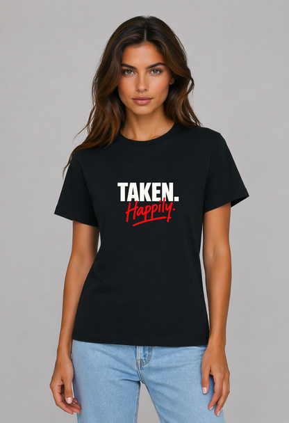 Tricou Basic Dama Taken. Happily
