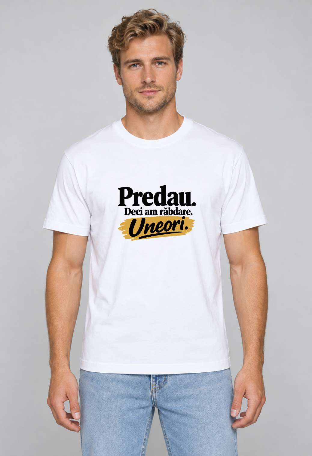 Tricou Basic Barbat Predau deci am rabdare