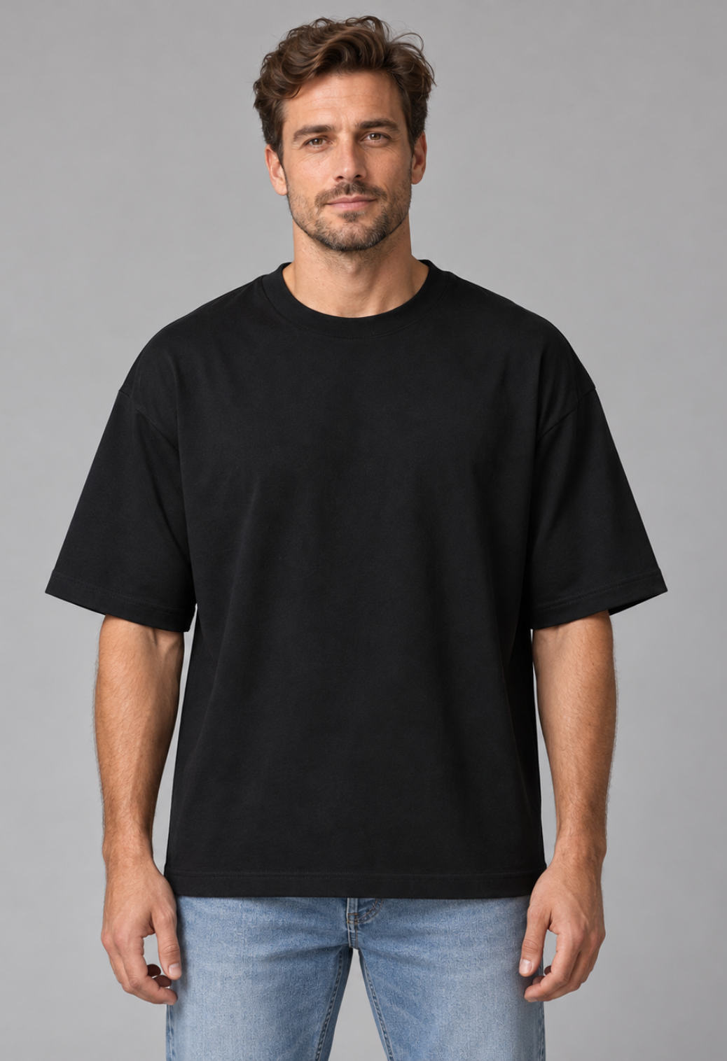 Tricou Oversized Premium Negru Barbat