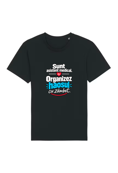 Tricou Basic Barbat Organizez haosul cu zambet