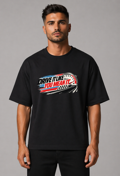 Tricou Oversized Premium Barbat Drive It