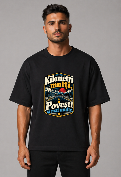 Tricou Oversized Premium Kilometri multi