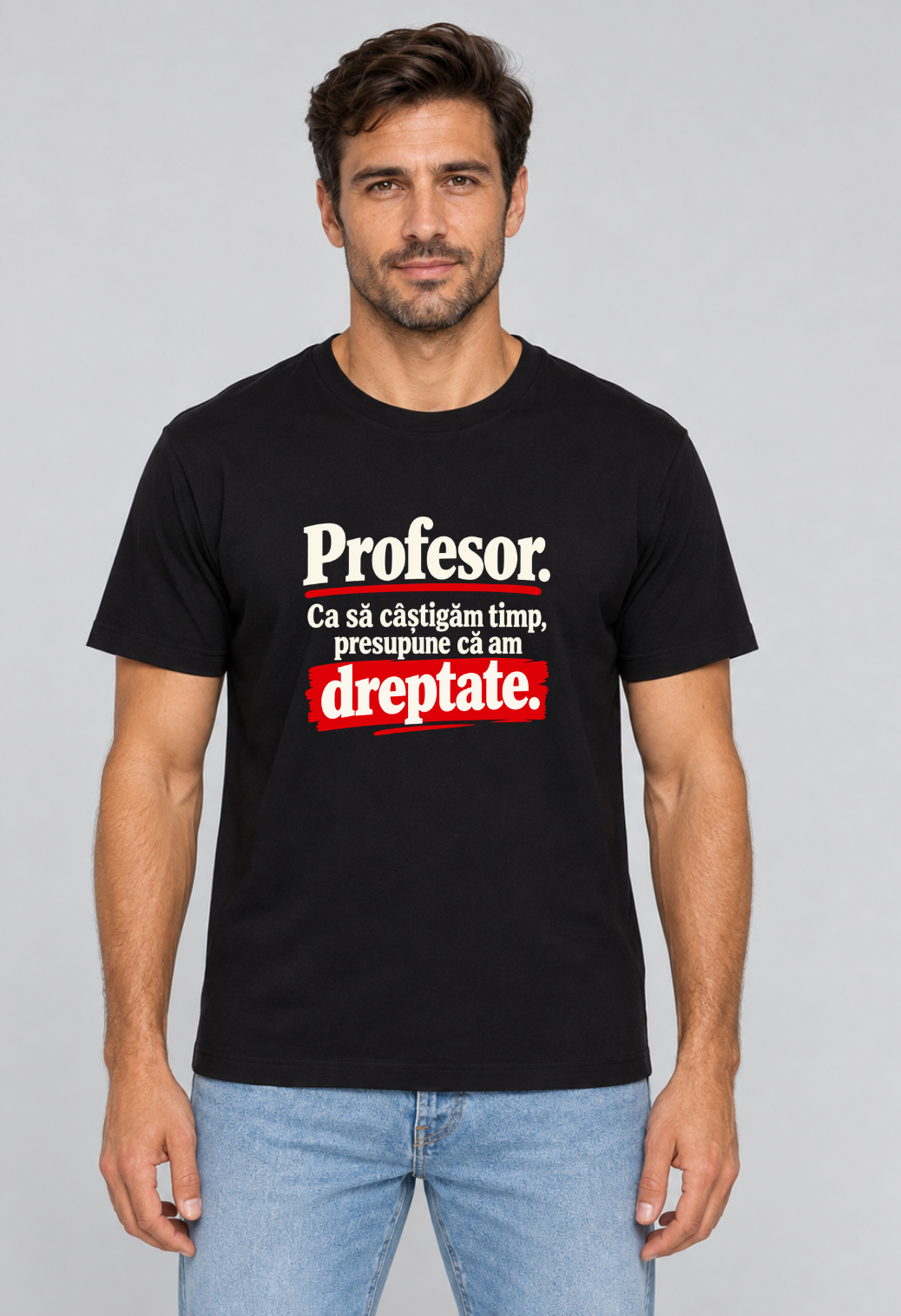 Tricou Basic Barbat Profesor. Presupune ca am dreptate