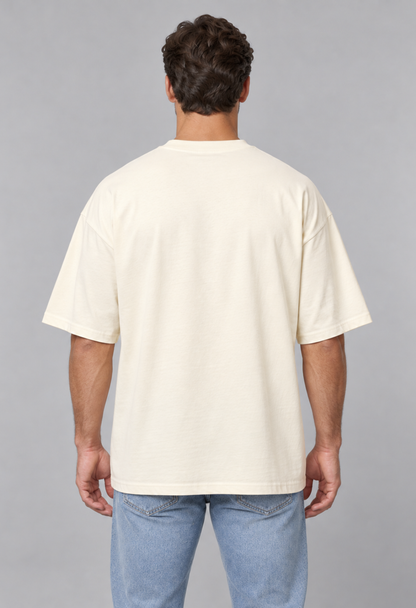 Tricou Oversized Premium Crem Barbat