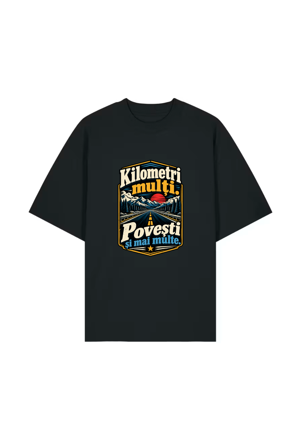 Tricou Oversized Premium Kilometri multi