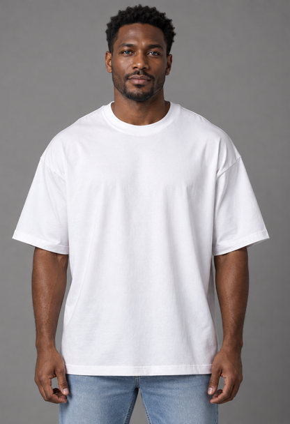 Tricou Oversized Premium Alb Barbat