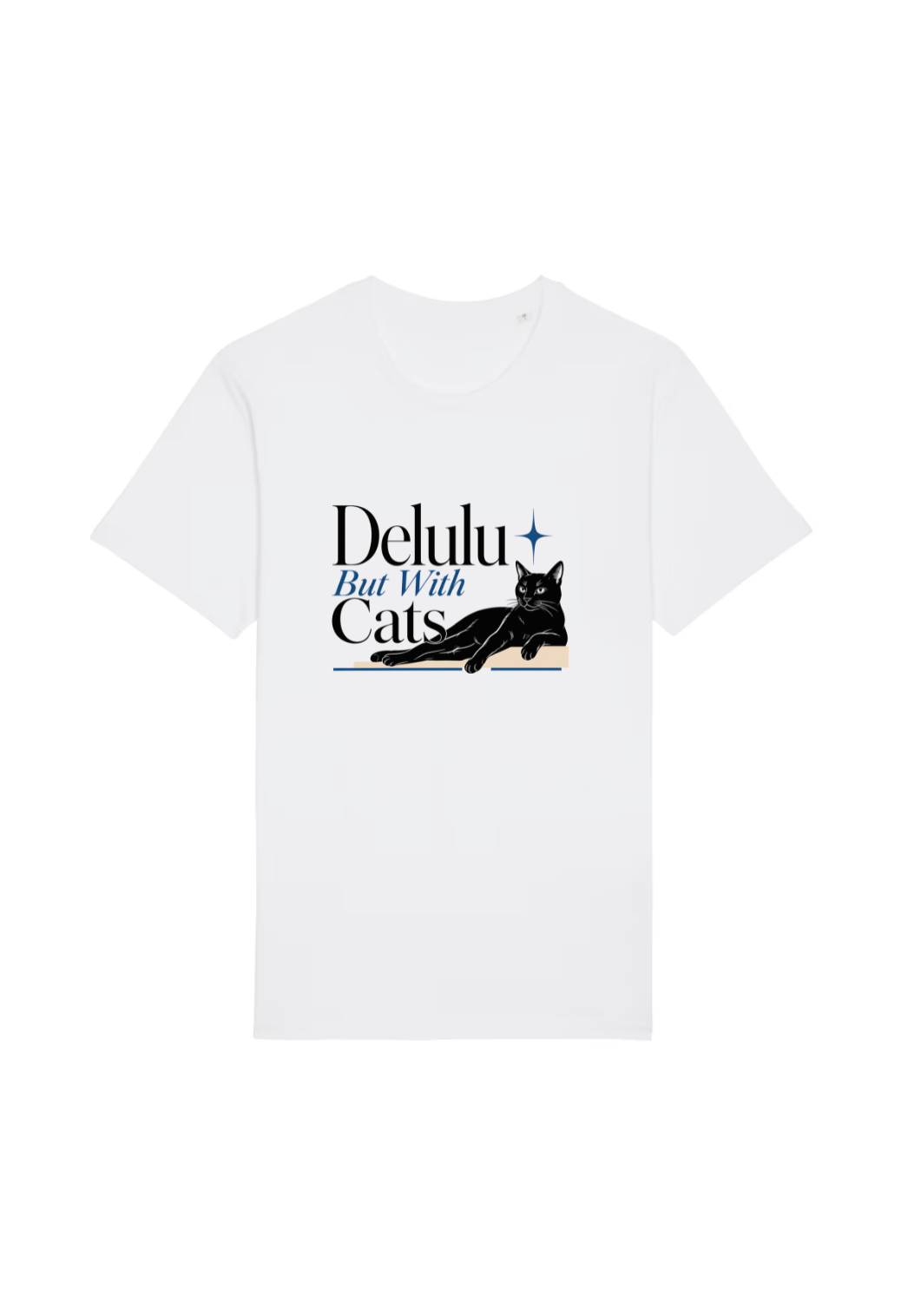 Tricou Basic Dama Delulu but with cats