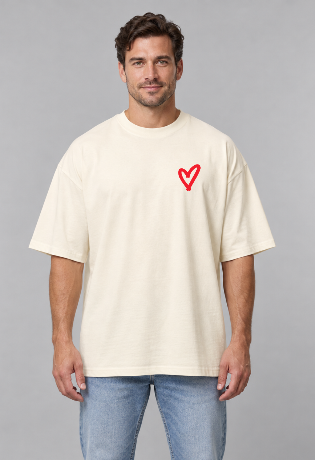 Tricou Oversized Premium Barbat Love is Weird