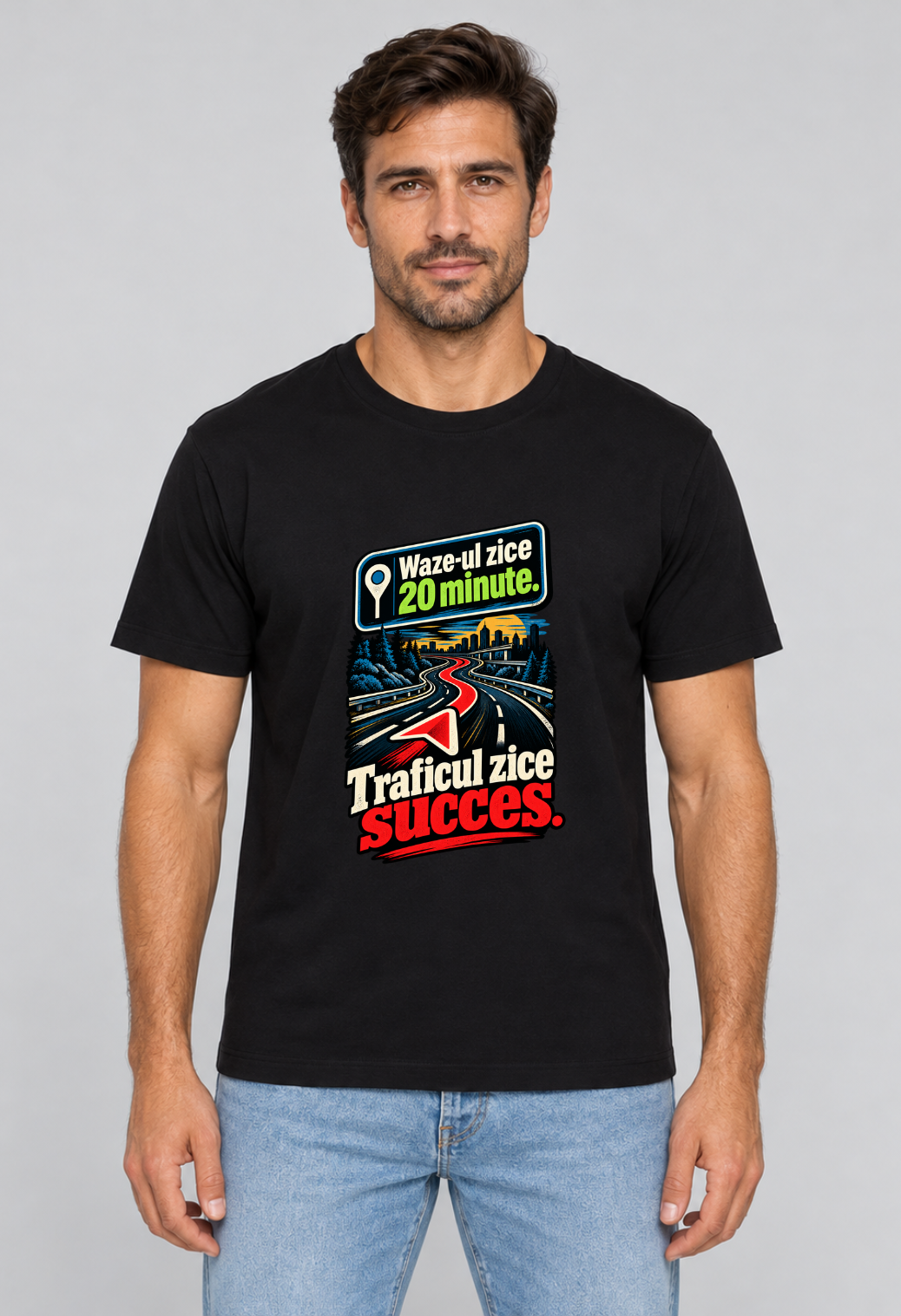 Tricou Basic Barbat Waze-ul zice