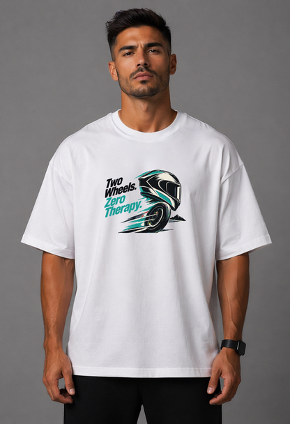 Tricou Oversized Premium Barbat Two Wheels
