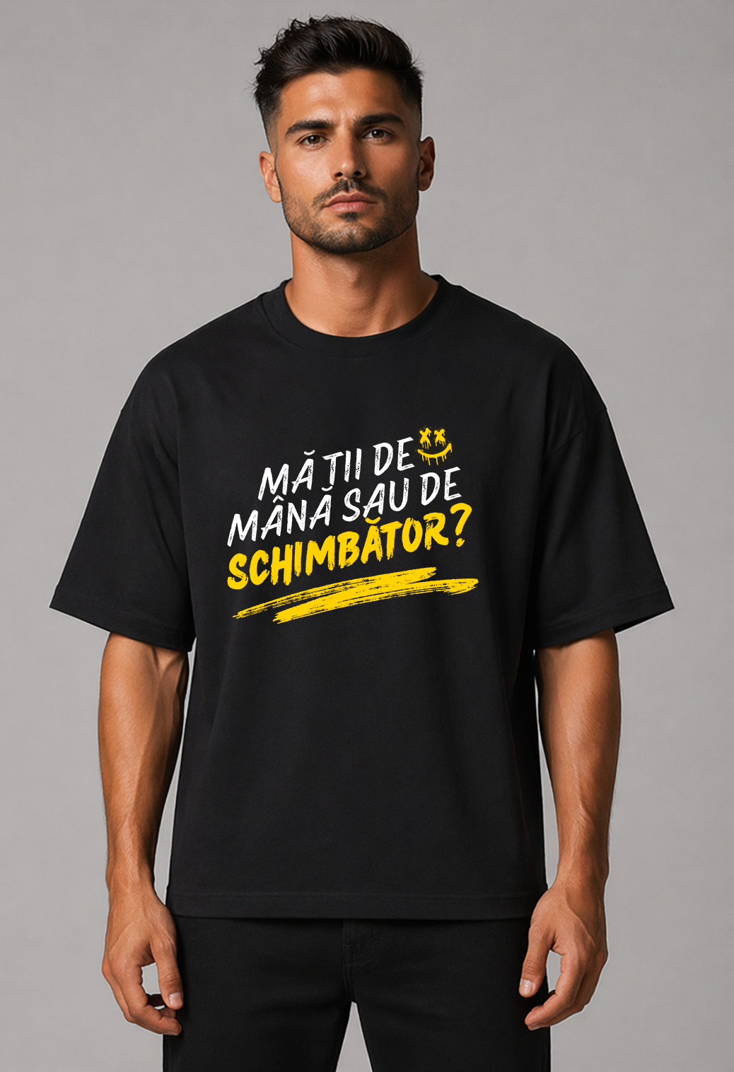 Tricou Oversized Premium Barbat Ma Tii de Mana