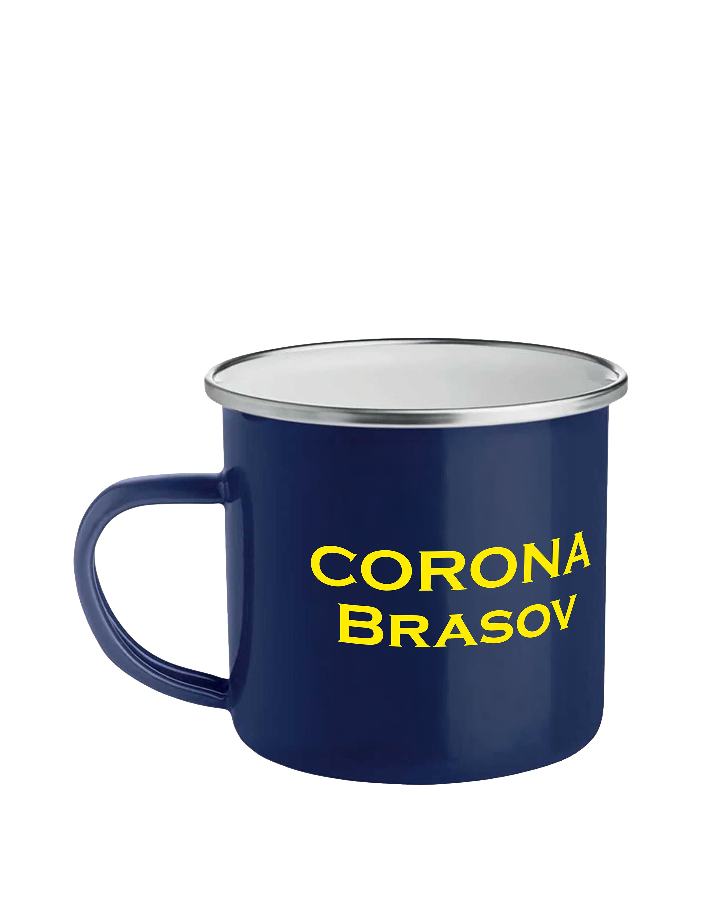 Cană Emailată Corona Brașov Logo Oficial